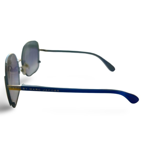 Marc By Marc Jacobs MMJ 098/S Oversized Sunglasses 70’s Style Blue Designer - Picture 3 of 6